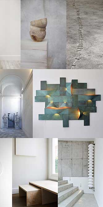 Example of inspiration board (moodboard) to define the interior brand of a client / Picture source: Pinterest